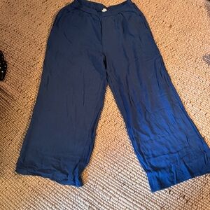 Stylish Blue Wide-Leg Pants